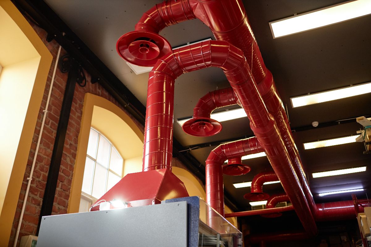 A fire detection and its ventilation system in the factory 