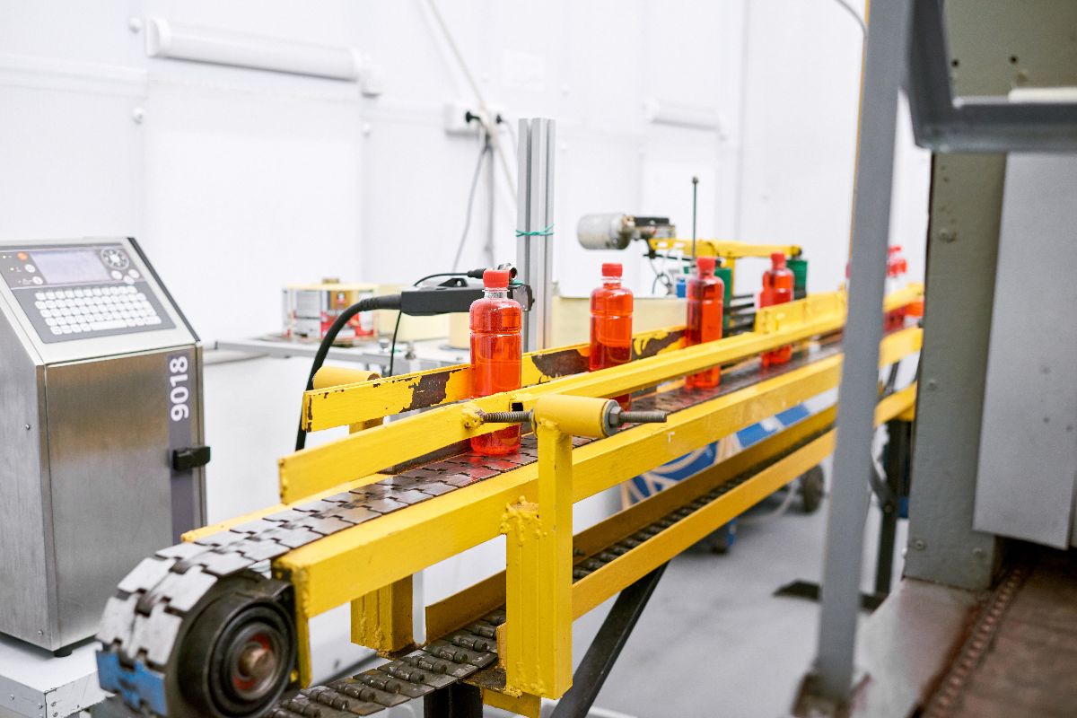 Glass products for inspection at a factory