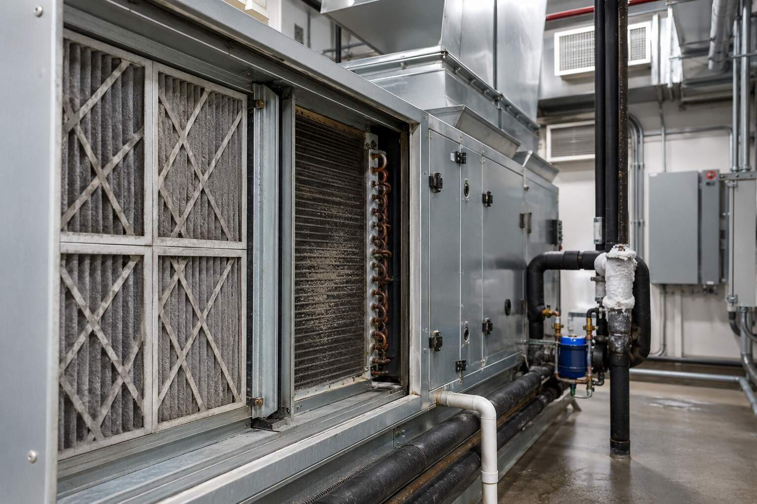 Clean HVAC coils, filters, and ducts supporting efficient airflow and heat transfer