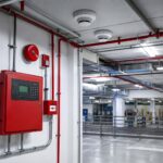 Fire detection and alarm system devices installed in an industrial facility